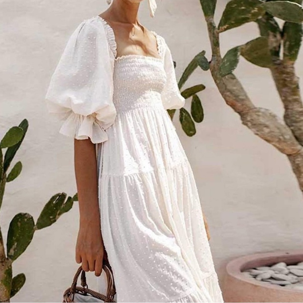 White boho dress 🤍